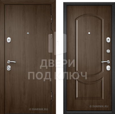 Металлическая входная левая дверь венге в дом ДПК-3220