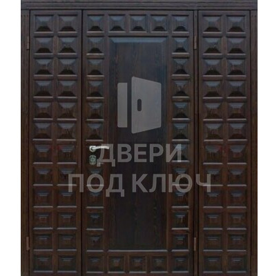 Парадная трехстворчатая входная премиум-дверь от производителя ДПК-12668